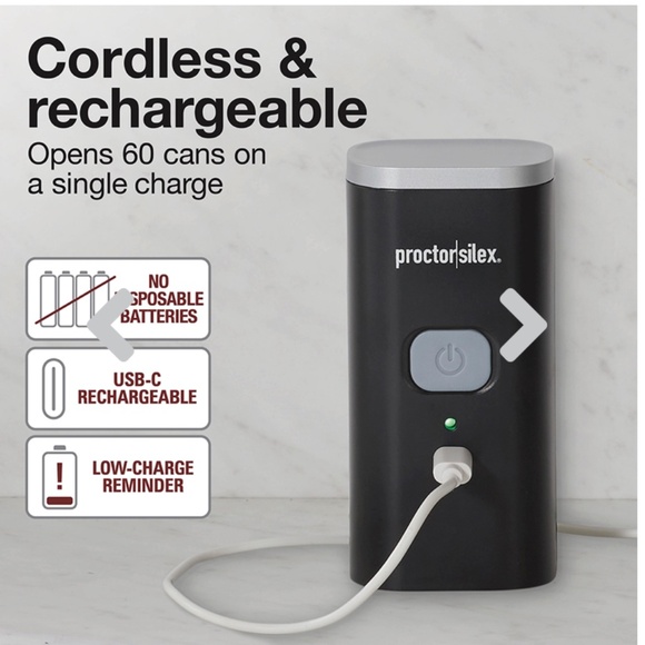 Proctor Silex Smooth Edge Cordless Can Opener - Picture 9 of 12